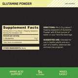 Optimum Nutrition Glutamine Powder ingredients | Megapump