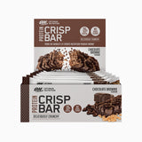 Protein Crisp Bars Chocolate Brownie 10 x 65g Optimum Nutrition | Megapump