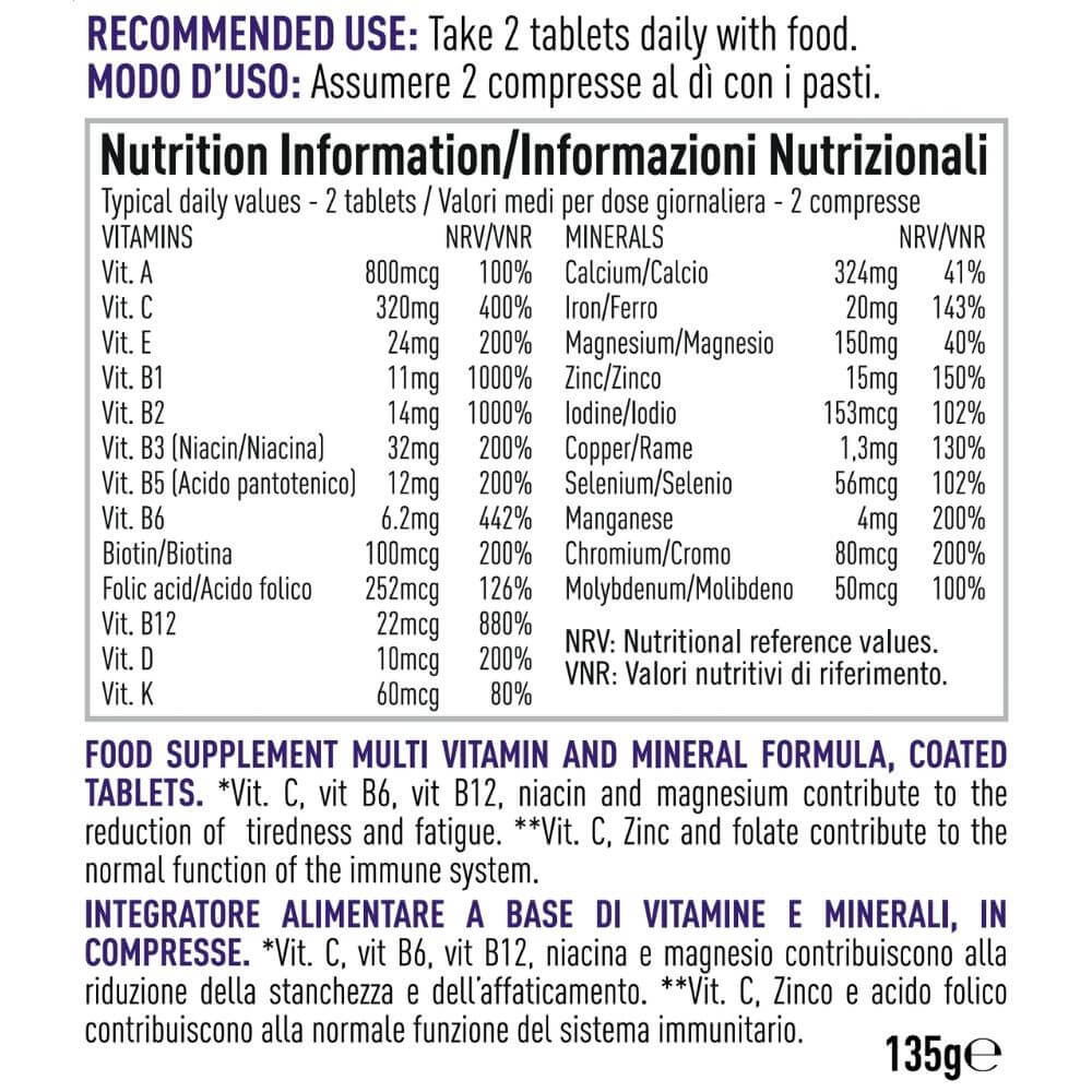 Per4M Multi Vita+Min 90 tablets Max Strength Vitamins and Minerals | Megapump