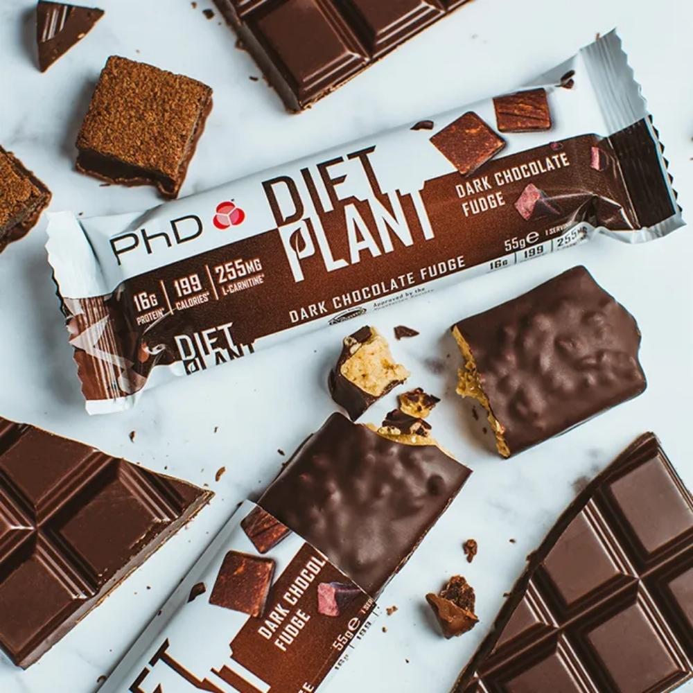 PHD Diet Plant Bars Box Dark Chocolate Fudge | Megapump 