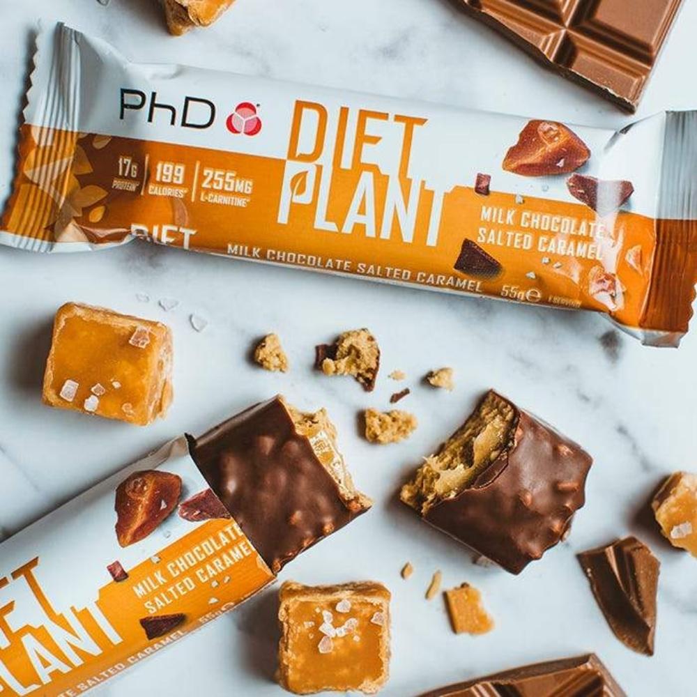PHD Diet Plant Bars Box Milk Chocolate Salted Caramel | Megapump 