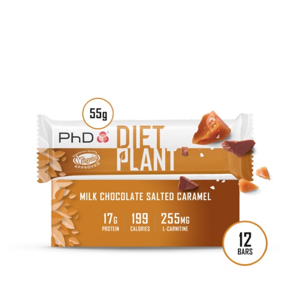 PHD Diet Plant Bars Box Milk Chocolate Salted Caramel | Megapump 