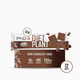 PHD Diet Plant Bars Box Dark Chocolate Fudge | Megapump 