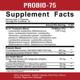 Rich Piana 5% Nutrition Probio-75 Probiotic ingredients | Megapump