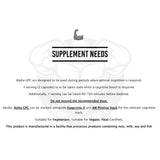 Supplement Needs Alpha GPC 60 Recommended use | Megapump