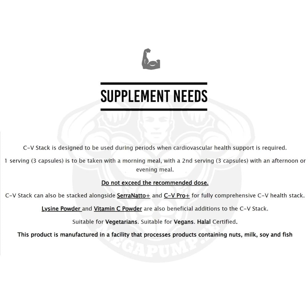 Supplement Needs CV Stack recommended use | Megapump