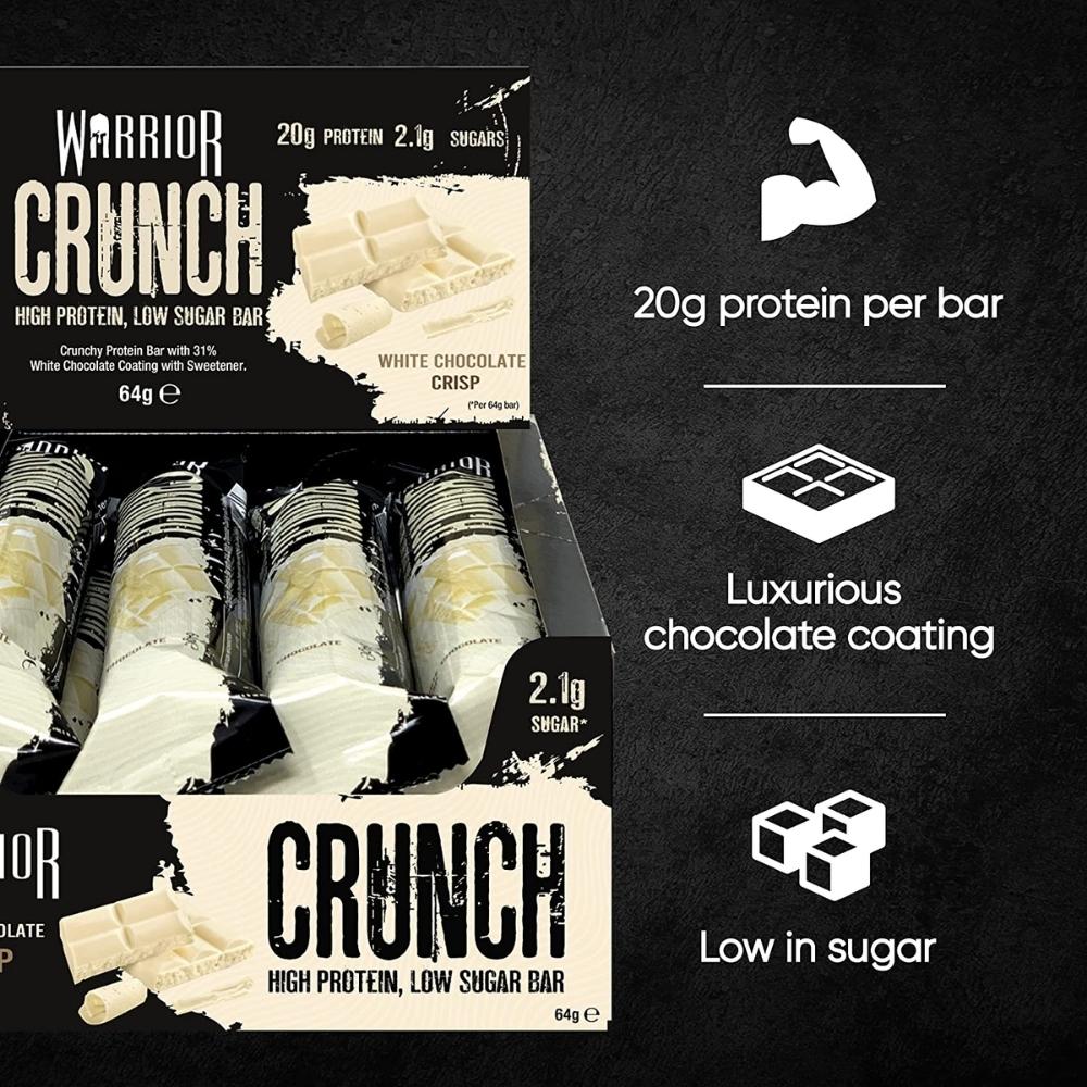 Warrior Crunch Protein Bars White Chocolate Crisp | Megapump