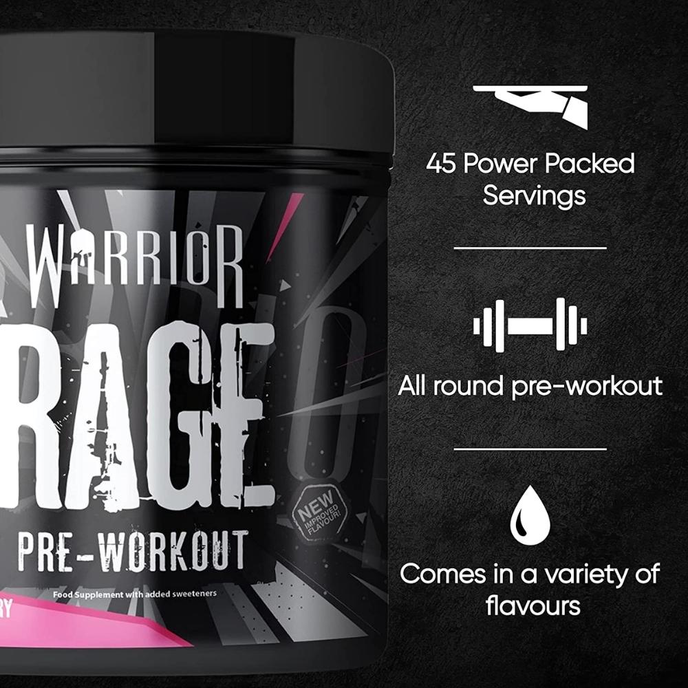 Warrior Rage Pre workout Benefits  45 servings | Megapump